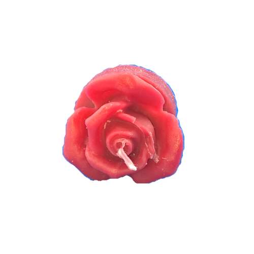 Bougie fleur chauffe-plat rouge