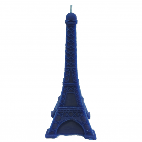 Lot de 3 bougies bleu blanc rouge en forme de tour Eiffel  